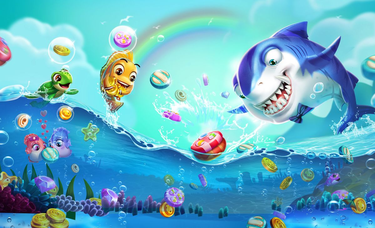 Underwater gaming scene